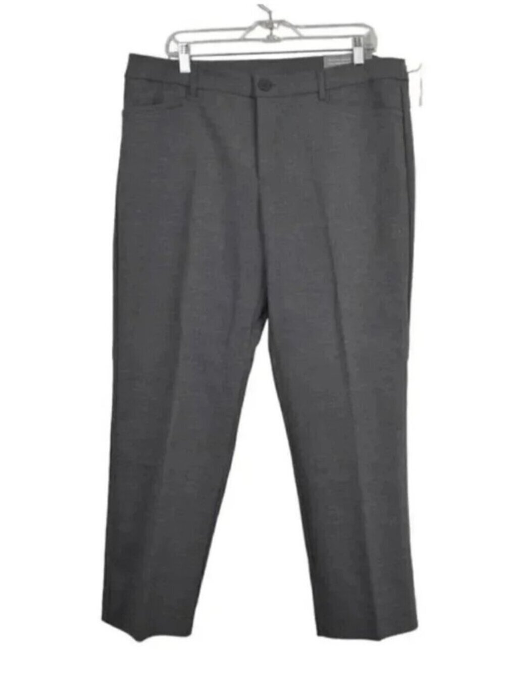 NWT Christopher & Banks Straight Leg Modern Fit Gray Pants Trousers 14 Short